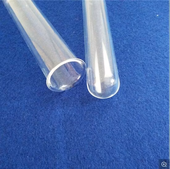 Heat Resistant All Dimension High Purity Transparent Heater Quartz Glass Test Tube for Heating
